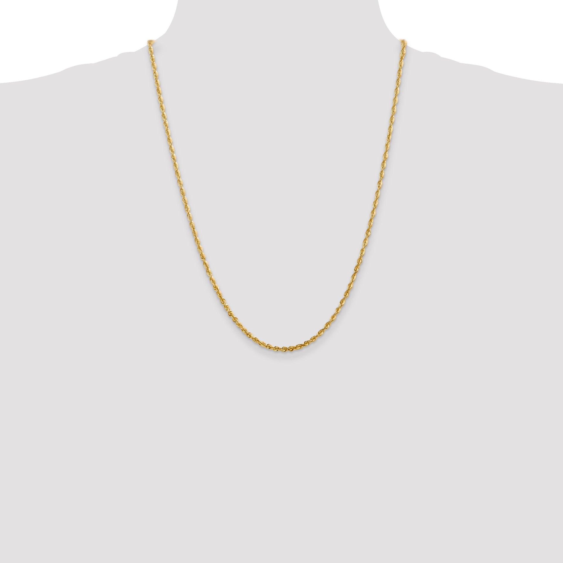 14k 2.75mm Ultra D/C Lightweight Rope Chain