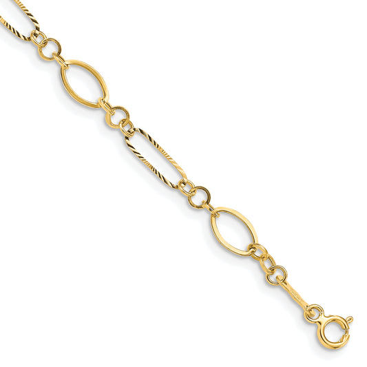 14k Oval Link Bracelet
