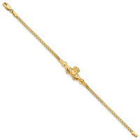 14K Polished Claddagh Bracelet