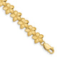 14K Brushed & D/C Plumeria Bracelet
