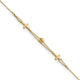 14K Polished Double Strand Cross 7.5in Bracelet