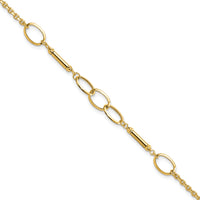 14K Polished Bars and Links Bracelet