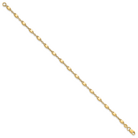 14K Polished Fancy Link Bracelet