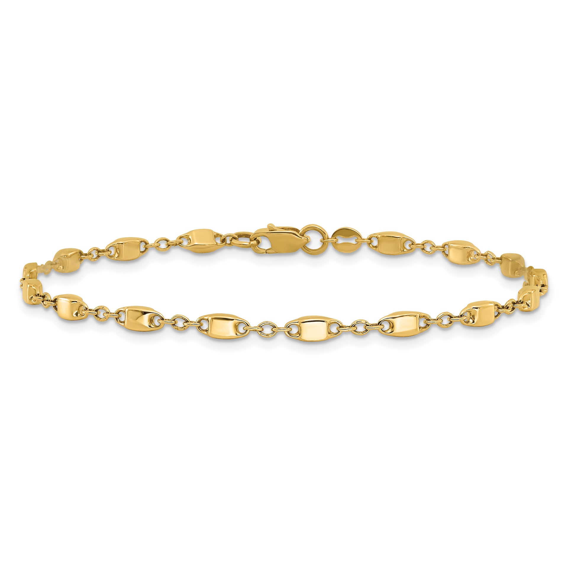 14K Polished Fancy Link Bracelet