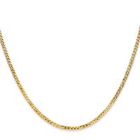 14k 2.2mm Flat Beveled Curb Chain