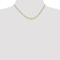 14k 2.2mm Flat Beveled Curb Chain