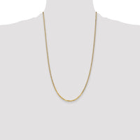 14k 2.2mm Flat Beveled Curb Chain
