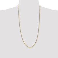 14k 2.2mm Flat Beveled Curb Chain