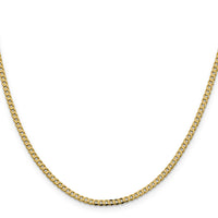 14k 2.3mm Flat Beveled Curb Chain