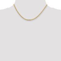 14k 2.3mm Flat Beveled Curb Chain