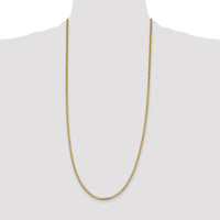 14k 2.3mm Flat Beveled Curb Chain