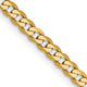 14k 2.9mm Flat Beveled Curb Chain