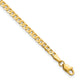 14k 2.9mm Flat Beveled Curb Chain Anklet