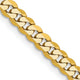 14k 3.9mm Flat Beveled Curb Chain