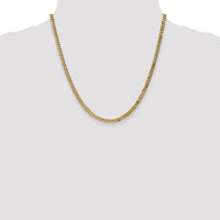 14k 3.9mm Flat Beveled Curb Chain