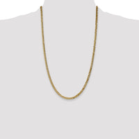 14k 3.9mm Flat Beveled Curb Chain