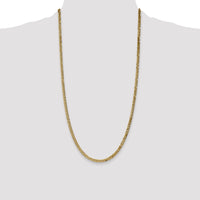14k 3.9mm Flat Beveled Curb Chain