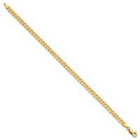 14k 3.9mm Flat Beveled Curb Chain