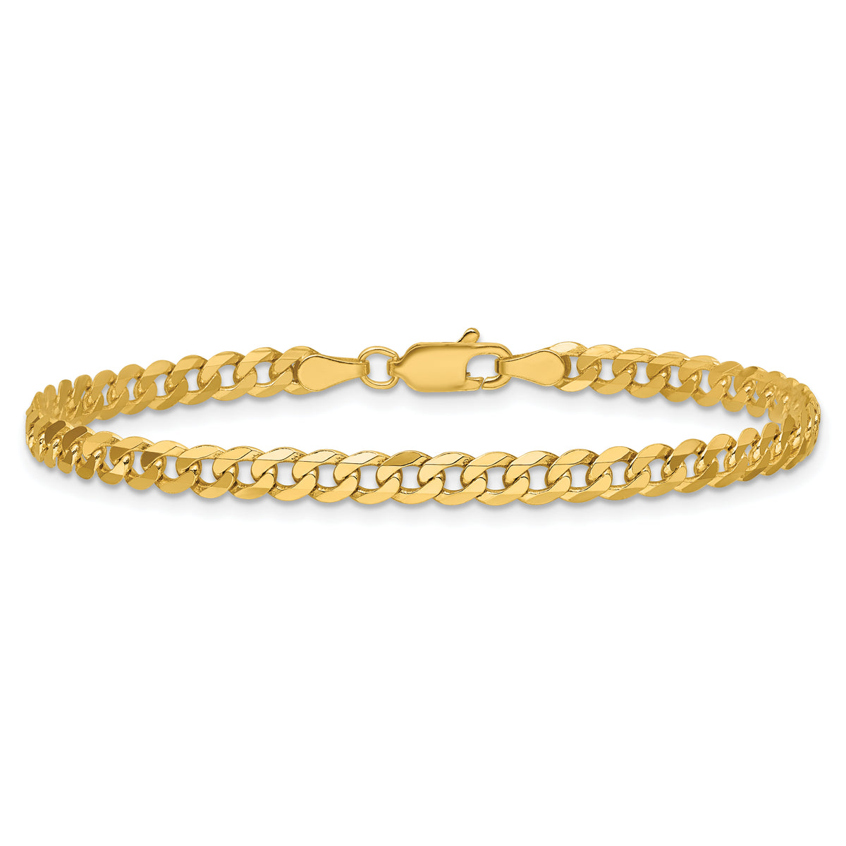 14k 3.9mm Flat Beveled Curb Chain