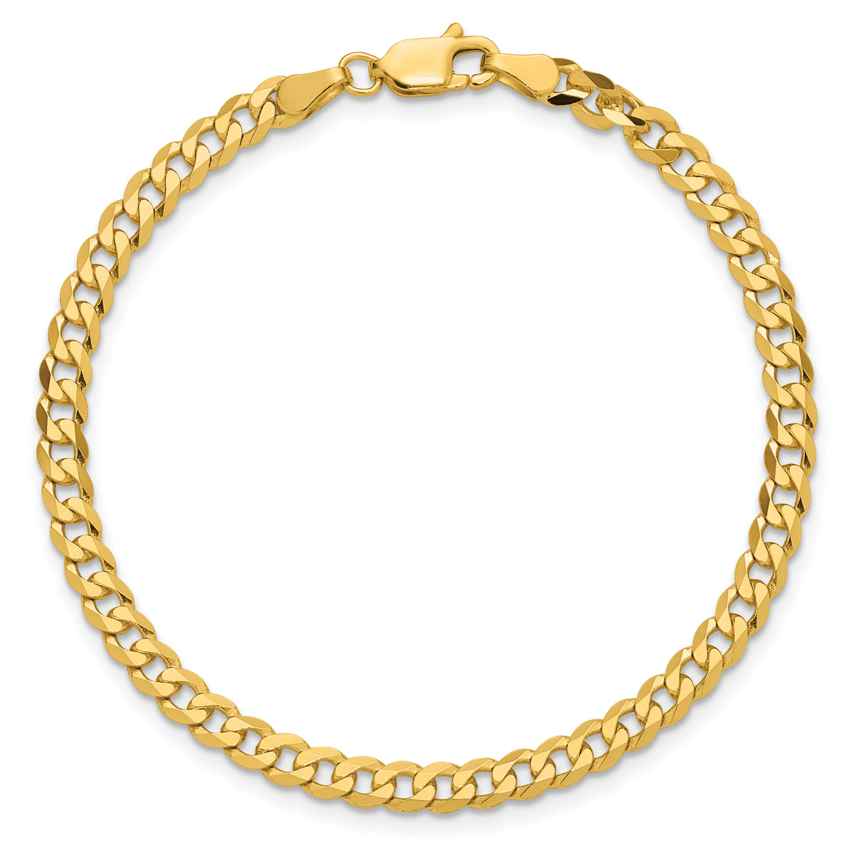 14k 3.9mm Flat Beveled Curb Chain