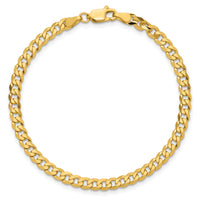 14k 3.9mm Flat Beveled Curb Chain