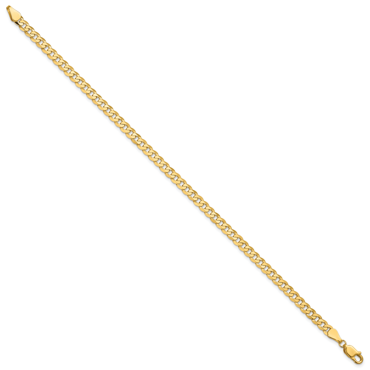 14k 4.75mm Flat Beveled Curb Chain
