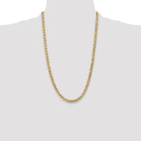 14k 5.75mm Flat Beveled Curb Chain