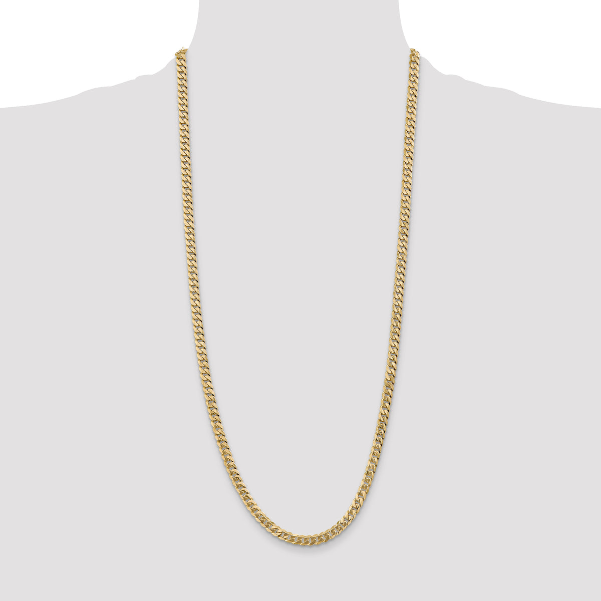 14k 5.75mm Flat Beveled Curb Chain