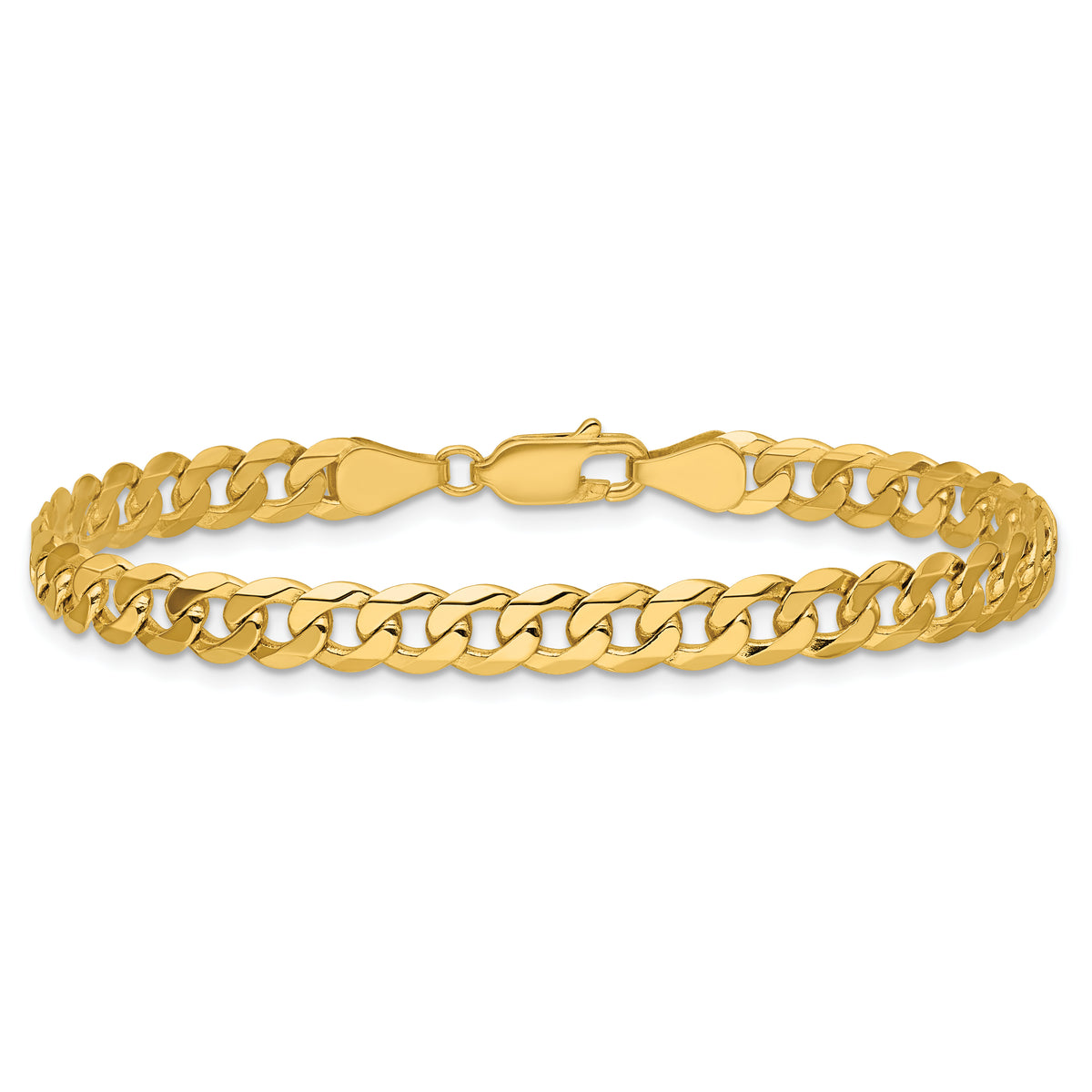 14k 5.75mm Flat Beveled Curb Chain
