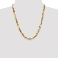 14k 6.25mm Flat Beveled Curb Chain