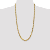 14k 6.25mm Flat Beveled Curb Chain
