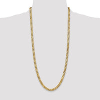 14k 6.25mm Flat Beveled Curb Chain