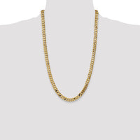 14k 7.25mm Flat Beveled Curb Chain