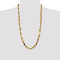 14k 7.25mm Flat Beveled Curb Chain