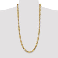 14k 7.25mm Flat Beveled Curb Chain