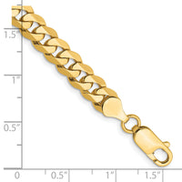 14k 7.25mm Flat Beveled Curb Chain