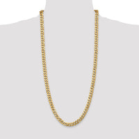 14k 8mm Flat Beveled Curb Chain
