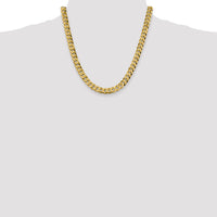 14k 8.5mm Flat Beveled Curb Chain