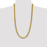 14k 8.5mm Flat Beveled Curb Chain