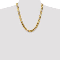 14k 9.5mm Flat Beveled Curb Chain