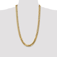 14k 9.5mm Flat Beveled Curb Chain