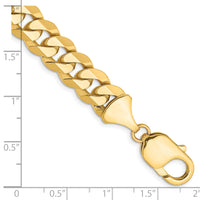 14k 9.5mm Flat Beveled Curb Chain