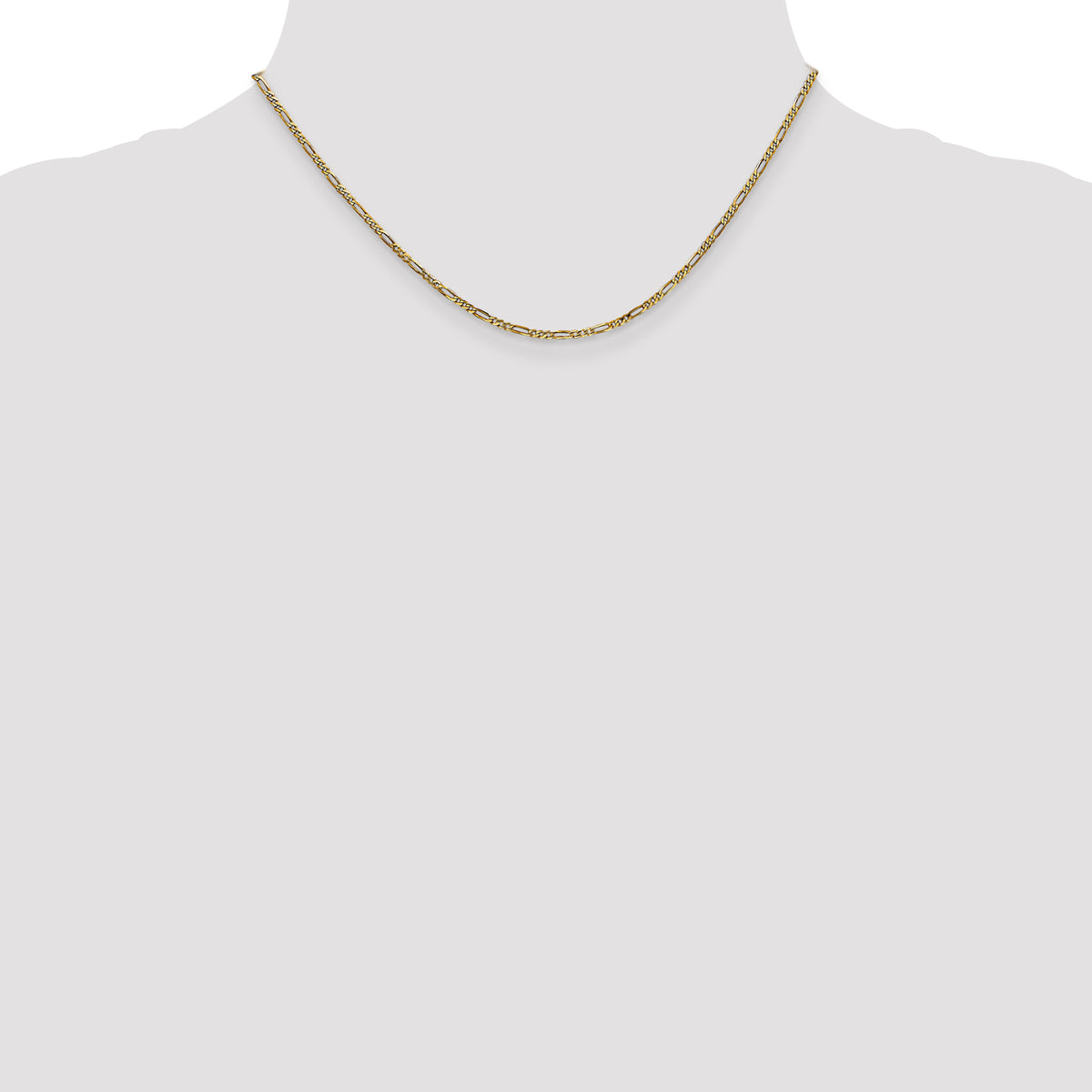 14k 1.8mm Flat Figaro Chain