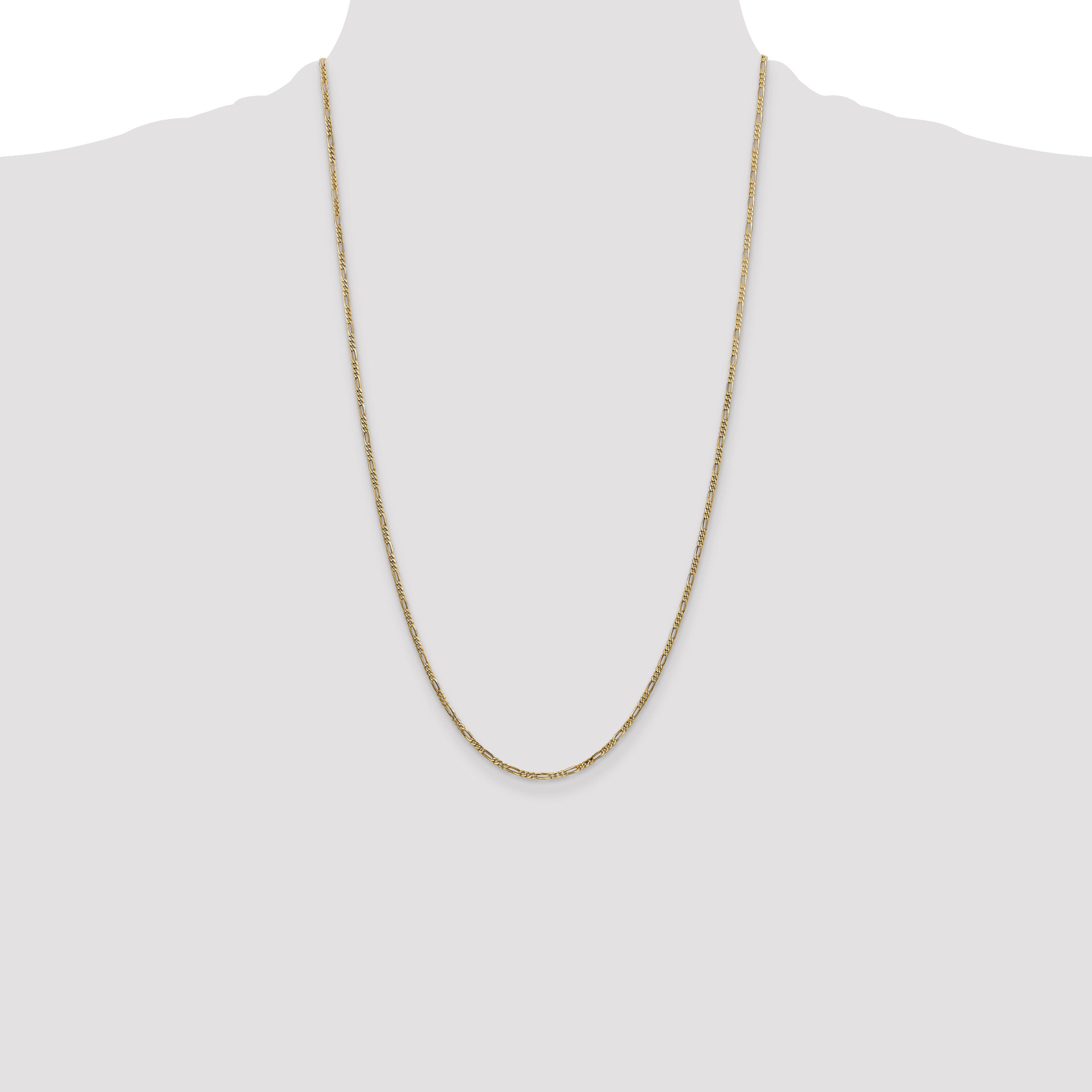 14k 1.8mm Flat Figaro Chain