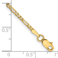 14k 1.8mm Flat Figaro Chain