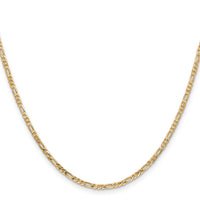 14k 2.25mm Flat Figaro Chain
