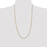 14k 2.25mm Flat Figaro Chain