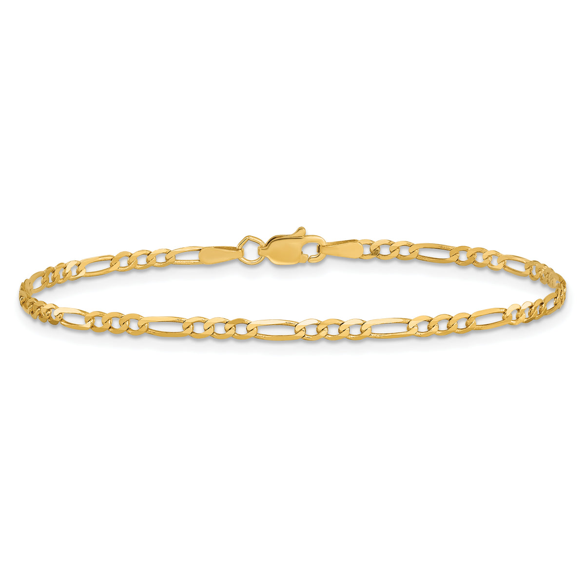 14k 2.25mm Flat Figaro Chain