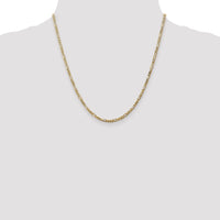 14k 2.75mm Flat Figaro Chain