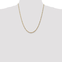 14k 2.75mm Flat Figaro Chain
